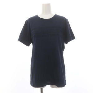 クリスチャンディオール Christian Dior シグネチャーロゴ Tシャツ カットソー 半袖 クルーネック プルオーバー M 紺