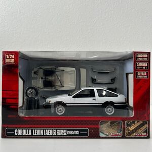 アオシマ DISM 1/24 TOYOTA Corolla Levin AE86 後期型 1985年式 白黒 トヨタ カローラレビン 旧車 完成品 ミニカー モデルカー 国産名車