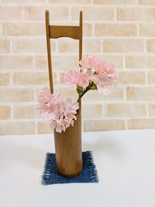 ◇桜（アーティフィシャルフラワー）＆花器の2点セット◇　お部屋に春の装いを　Flower art 花音