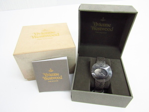 Vivenne Westwood ヴィヴィアンウエストウッド VV014CHBK クォーツ腕時計 レザーベルト♪AC20304