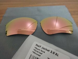 処分価格！★ハーフジャケット2.0XL用 カスタム偏光レンズ PEACH GOLD Color Polarized 新品 HALF Jacket　2.0　XL Sunglasses