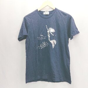 ◇ THELITTLE MERMID イラストプリント 半袖 Tシャツ サイズM ブラック系 レディース E