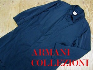 ★アルマーニ ARMANI COLLEZIONI★メンズ 裏ベルベット ステンカラーコート ブラック★R61124012B