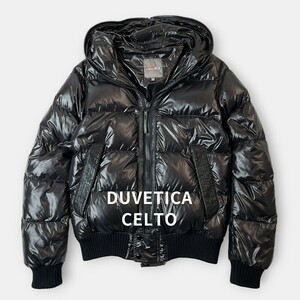 DUVETICA CELTO デュベティカ セルト ラムレザー 切替 ダウンジャケット 黒 ブラック M メンズ U.8030.00 1035.R 大人の高級 ダウン