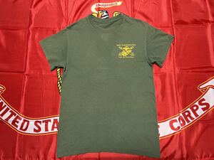 USMC TARGET ACQUISITION FORT SILL OKLAHOMA コットンTシャツ　Sサイズ　OD