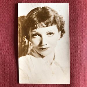 ◆ 女優 クローデット・コルベール Claudette Colbert Postcard ブロマイド ◆ 或る夜の出来事 クラーク・ゲーブル アカデミー賞 d