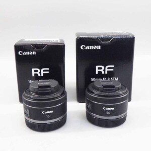 1円〜 Canon キヤノン RFレンズ 2点 RF50mm F1.8 STM/RF16mm F2.8 STM 通電確認済み レンズ 325-3344661【O商品】