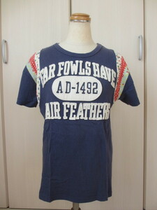 ★USED！rough　ラフ　パッチワーク＆プリント＆アップリケ　半袖Tシャツ　М位★