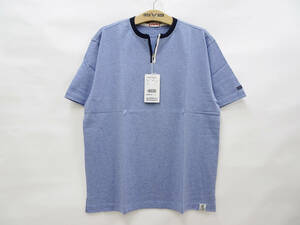 McGREGOR マックレガー 半袖 ヘンリーTシャツ MM72-5108 無地 ブルー (Lサイズ) 多少汚れあり 50%オフ (半額) 即決 新品