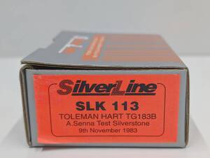 PN25A◆TAMEO SliverLine 1/43 タメオ SLK 113 Toleman Hart トールマンハート TG183B A.Senna アイルトン セナ 1983 Test Silverstone 9th