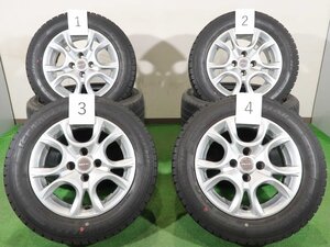 フィアット 500 等に 4本 MAK TORINO 14インチ 5.5J +35 4H PCD 98 スタッドレス グッドイヤー アイスナビ7 2022年 175/65R14 パンダ FIAT