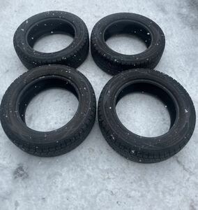 255/55R18 ダンロップ　WINTERMAXX SJ8 スタッドレスタイヤ バリ山　カイエン　脱がし　中古　DUNLOP