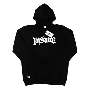 MISTER CARTOON INSANE OG OLD E HOODIE BLACK L ミスターカートゥーン インセイン オールド フーディー パーカー ブラック コラボ 黒 刺繍