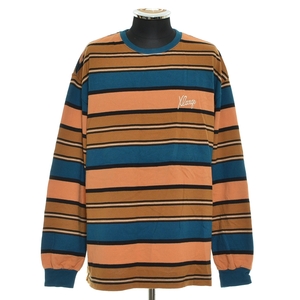 ●530745 X-LARGE エクストララージ ●長袖Tシャツ ロンT 21AW OLD STRIPE LS TEE 101213011033 サイズL メンズ ブラウン ボーダー