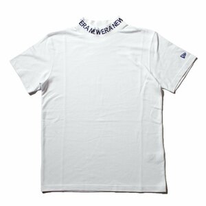 新品 ニューエラゴルフ モックネックシャツ ミッドネック Tシャツ 半袖ゴルフシャツ 吸汗速乾 ホワイト 白 L メンズ NEWERA GOLF