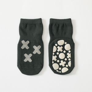 ☆ ダークグリーン ☆ Mサイズ（1～3才推薦） ☆ キッズ ソックス sesocks03 ベビー 靴下 セット 滑り止め ソックス キッズ くつ下