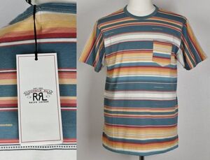 DOUBLE RL RRL ダブルアールエル ネイティブ ボーダー Tシャツ SIZE M tee カットソー b8038