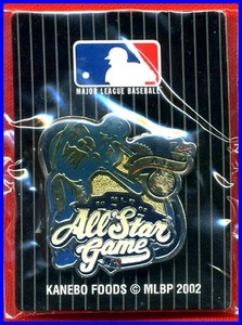 ◆ ＭＬＢ・All-star Gameアメリカンリーグ/ピンバッチ◆KANEBO FOODS MLB 2002ベースボールガム◆①