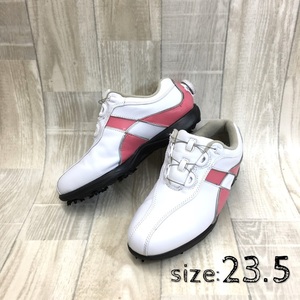 NZ2185●FootJoy : ゴルフシューズ 98662J●23.5●白×ピンク フットジョイ レディース スニーカー