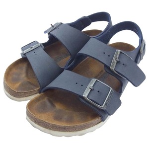 BIRKENSTOCK ビルケンシュトック ナチュラルレザー アリゾナ サンダル ネイビー系 37【中古】