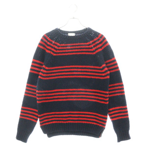 MONCLER モンクレール 16AW MAGLIONE TRICOT GIROCPLLO ボーダー 長袖ニット セーター ネイビー/レッド B20919011900 99699