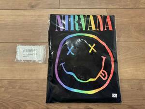 激レア 限定50枚 Jeff Ross証明書付 Nirvana ニルバーナ ニルヴァーナtシャツ レインボー スマイル スマイリー Smileビンテージ XL