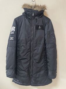 【美品】HYSTERIC GLAMOUR N-3B フライトジャケット プリマロフト S ブラック ヒステリックグラマー