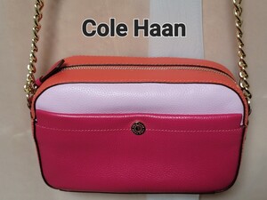 【Cole Haan】コールハーン ショルダーバッグ レザー ピンク 極美品