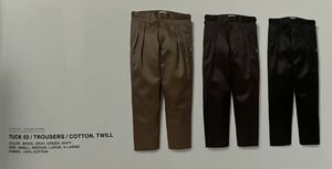 WTAPS / TUCK 02 / TROUSERS / COTTON. TWILL / EX.42 / 2021. Spring/Summer / ダブルタップス / ネイビー / パンツ / 美品