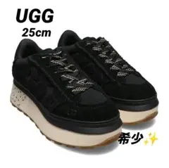 【希少】 極美品　UGG マリンレースロゴ　25cm　ブラック