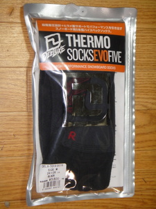 ★未使用 ディーラックス DEELUXE THERMO SOCKS EVO FIVE Mサイズ BLACK サーモソックス 5本指 ソックス★ 