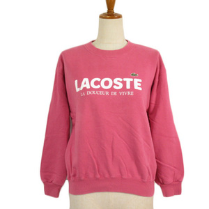 ラコステ LACOSTE ヴィンテージ トレーナー クルーネック スウェット 40 国内正規 ピンク レディース