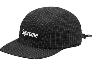 新品 未使用 国内正規品 ◆ Supreme Contrast Ripstop Camp Cap Black/黒 ◆ 18ss Week17 Supreme