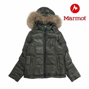 10T247☆ Marmot マーモット ダウンジャケット ファー付き 秋冬 防寒 アウトドア アウター レディースMサイズ