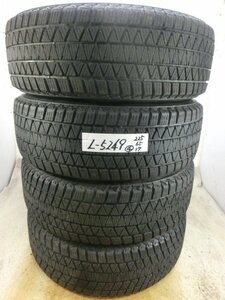 L-5249 溝あり 中古スタッドレス ブリヂストン BLIZZAK DM-V3 225/65R17 102Q (4本)