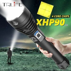 ☆送料無料☆ 高品質 バッテリー込！150000 ルーメン XHP70.2 超強力 led 懐中電灯 xhp50 18650 充電式 ハンドライト タイプＤ H1475 s