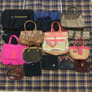 【豪華15点】清掃済 FERRAGAMO CELINE COACH Paul Smith BALLY agnis b. dunhill kate spade YSL Longchamp ROBERTA ROSSI バッグ ⑥