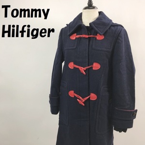 【人気】Tommy Hilfiger/トミーヒルフィガー ダッフルコート フード取り外し可 ネイビー サイズS レディース/S3732