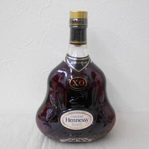 １円～☆古酒 Hennessy X.O ヘネシー コニャック クリアボトル 金キャップ 箱なし 未開栓☆