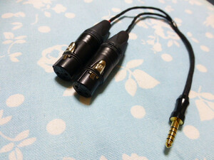 XLR コネクタ 3ピン (メス) ×2 → 4.4mm5極 変換ケーブル キャノンコネクタ (カスタム対応可) WM1A / 1Z ZX300 TA-ZH1ES R2R2000 Cayin N8