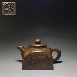 5KN9082 紫砂壺 茶壺 急須【趙梁/紫砂壷です】 煎茶道具 紫砂 工芸品 陶芸 磁器 置物 收藏品 時代物 中国美術