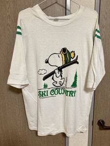 【古着】vintage Tシャツ XLサイズ SNOOPY スヌーピー ARTEX アメカジ フットボールシャツ ヴィンテージ