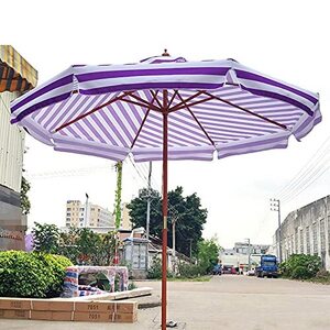 Purple/Black Garden Umbrella, Outdoor Patio Parasol Umbrellas, Waterproof Polyester Fabric, With 8 Strong Ribs, Used For Lawn,