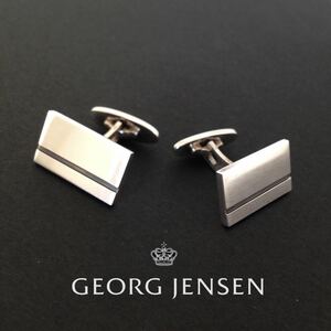 Georg Jensen ジョージ ジェンセン カフリンクス カフス スターリングシルバー メンズ スクエア 長方形 四角形 シンプル