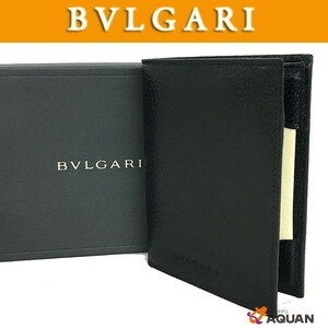 BVLGARI ブルガリ 財布 札入れ 手帳カバー カードケース レザー ブラック 黒 aq7431