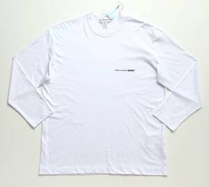 新品 コムデギャルソン M COMME des GARCONS SHIRT ロンT Tシャツ コットン 綿 WHITE ホワイト 白 並行輸入品 定価1.8万