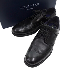 【特別価格】COLE HAAN LUNARGRAND ルナグランド ロング ウイングチップ シューズ ブラック サイズ メンズ25.5cm