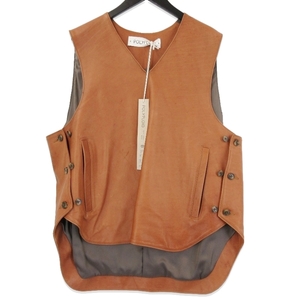 Polyploid ポリプロイド VEST TYPE-B HORSE HIDE 07-B-09 ホースハイド レザーベスト タイプB ブラウン 2 タグ付き 71011194