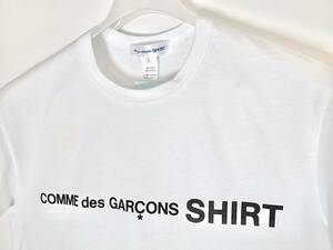 COMME des GARCONS SHIRT フロントロゴTシャツ ホワイト sizeL