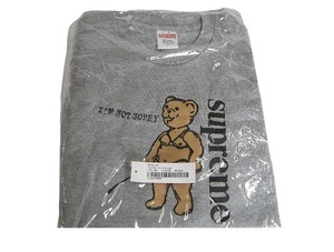 L■2021SS■Supremeシュプリーム■not sorry tee/ノットソーリーTシャツ/クマ/ベアー/くま/熊■Heather Gray/フェザーグレー■21SS/SS21